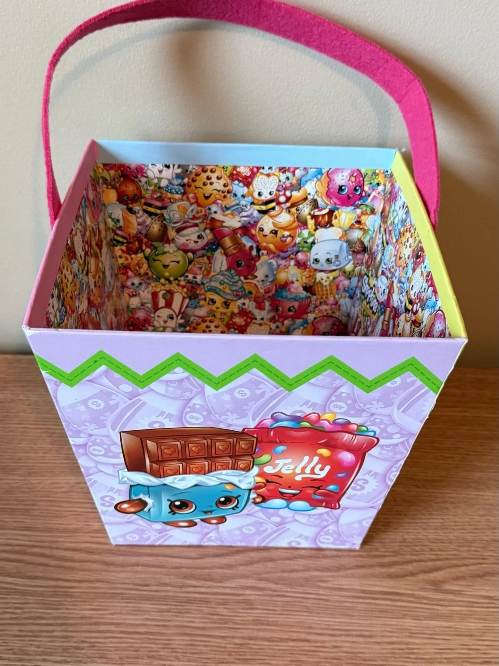 Shopkins Blue & Pink Handle Decorative Small Pet Basket